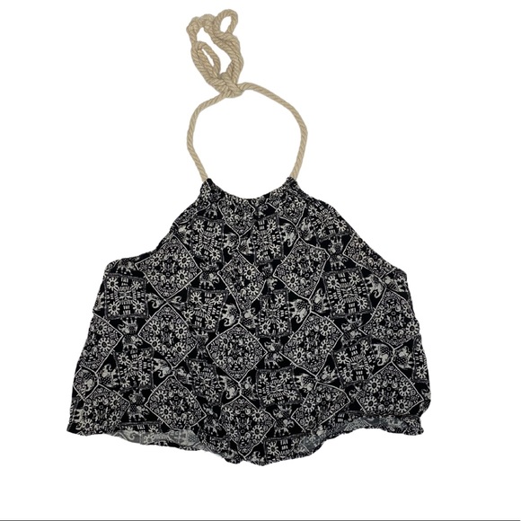 BOHO PRINT HALTER TOP - Picture 2 of 5